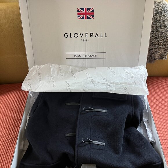 Brand New // Gloverall “Morris Duffle” Navy Black-Watch Size S – Made in England - Picture 7 of 8